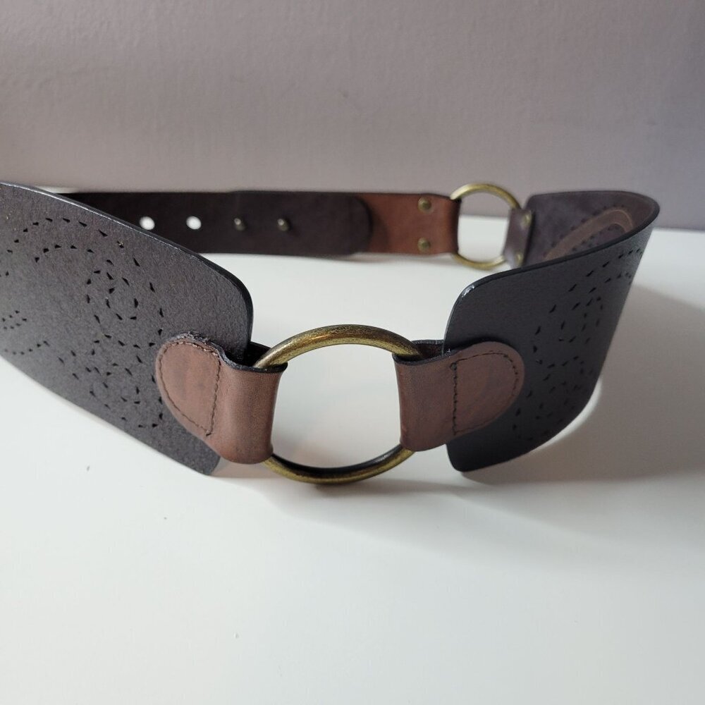 Hobo Brown Leather belt Women size 34 - Picture 8 of 11